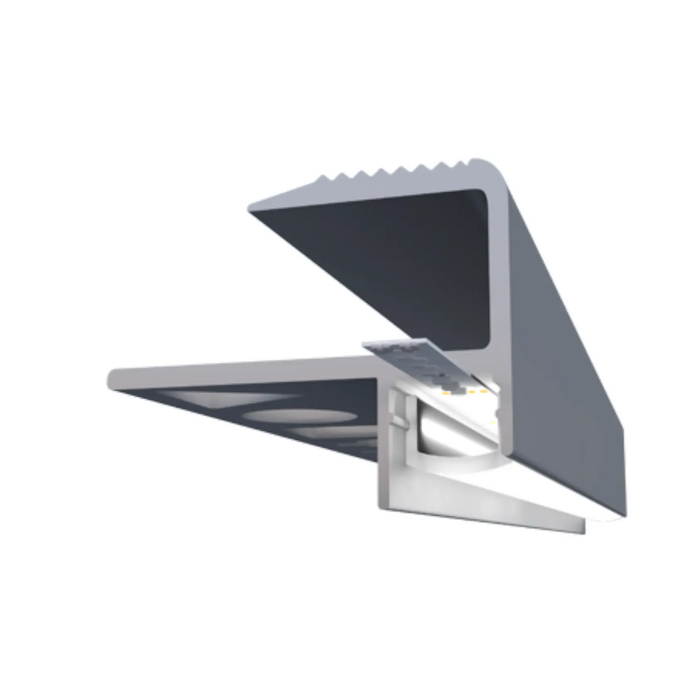 Profil Treapta Aluminiu Led Argintiu 10mm, 2.5ml
