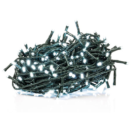 Șir de iluminat festiv de 10 m cu 100 LED-uri alb rece și protecție IP44 Retlux R-RXL261