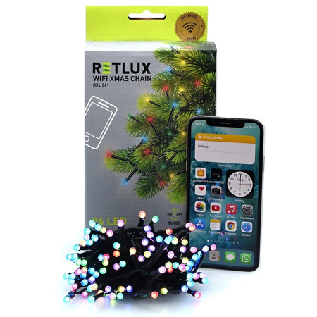 Șir luminos inteligent Smart WiFi cu 96 LED-uri multicolore de 9,5 m și control prin aplicație Retlux R-RXL361