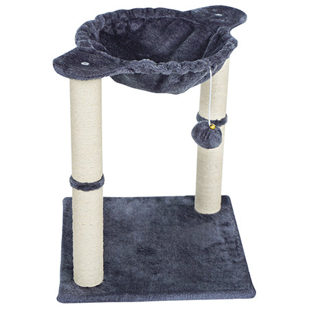 Ansamblu de joacă pentru pisici 40 × 40 × 51 cm cu pat rotund și stâlpi sisal Rebel RA-1001