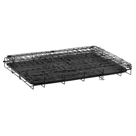 Țarc metalic pliabil pentru câini cu două uși și tavă detașabilă, 91 × 60 × 67 cm Rebel RA-1203