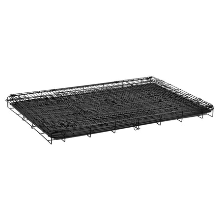 Țarc metalic pliabil pentru câini de 122 × 76 × 83 cm cu două uși și tavă detașabilă Rebel RA-1205