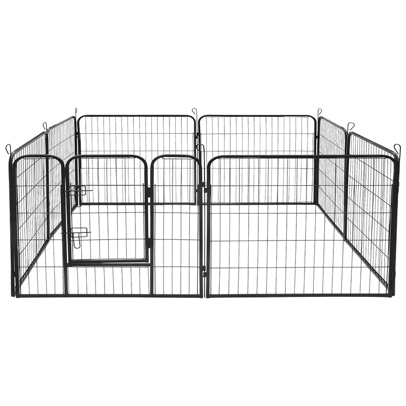 Țarc modular pentru câini cu 8 panouri de 80 × 60 cm pentru interior și exterior Rebel RA-1206