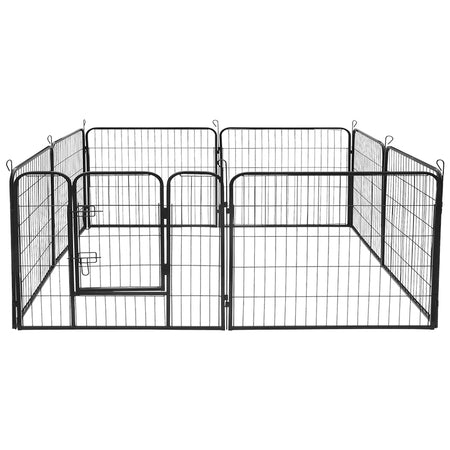Țarc modular pentru câini cu 8 panouri de 80 × 60 cm pentru interior și exterior Rebel RA-1206