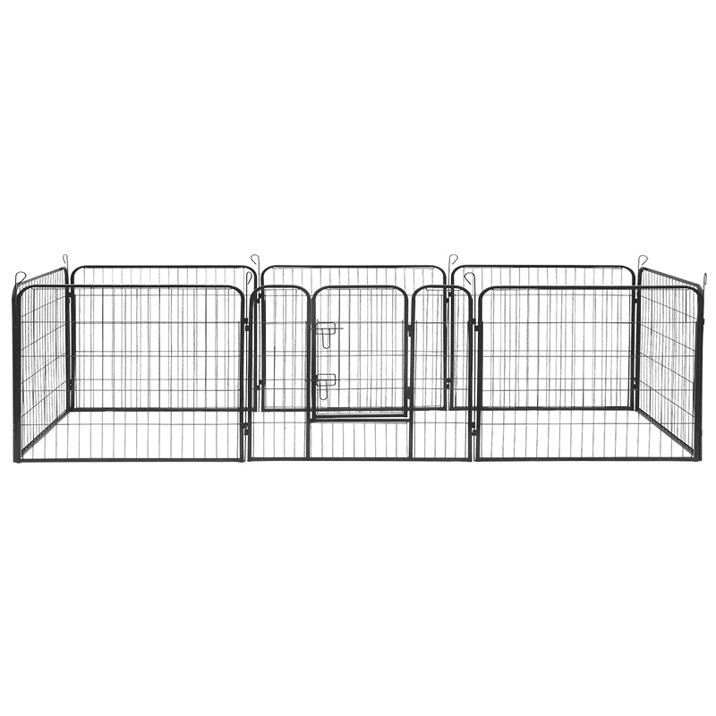 Țarc modular pentru câini cu 8 panouri de 80 × 60 cm pentru interior și exterior Rebel RA-1206