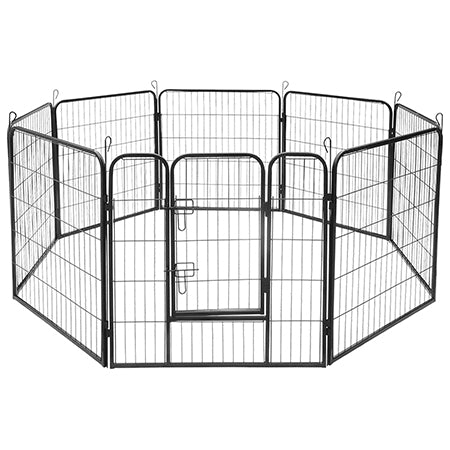 Țarc modular pentru câini cu 8 panouri de 80 × 80 cm Rebel RA-1207