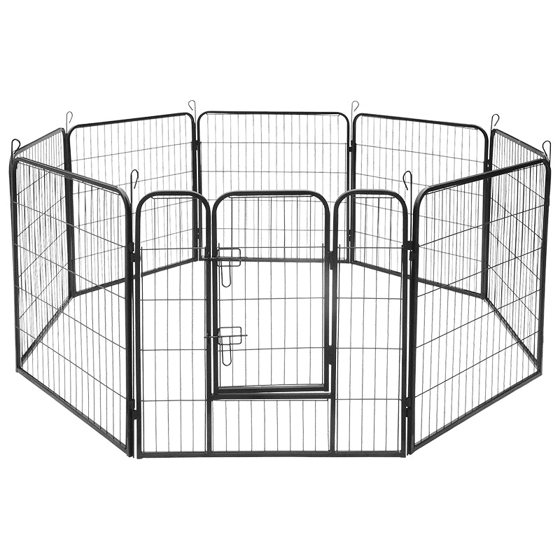 Țarc modular pentru câini cu 8 panouri de 80 × 80 cm Rebel RA-1207