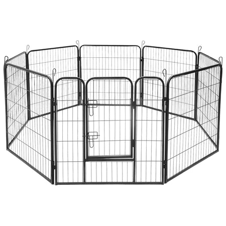 Țarc modular pentru câini cu 8 panouri de 80 × 80 cm Rebel RA-1207