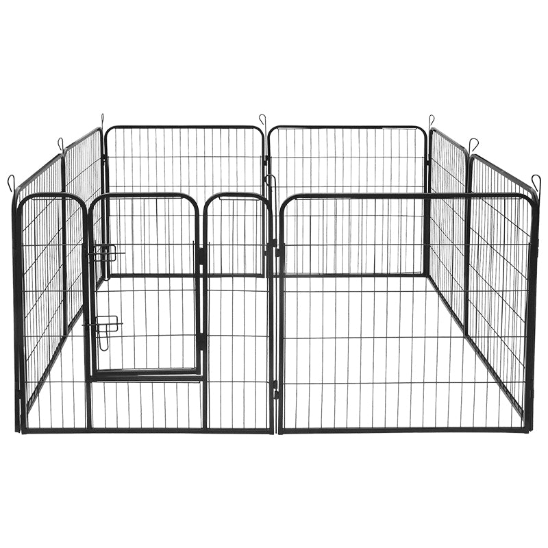 Țarc modular pentru câini cu 8 panouri de 80 × 80 cm Rebel RA-1207