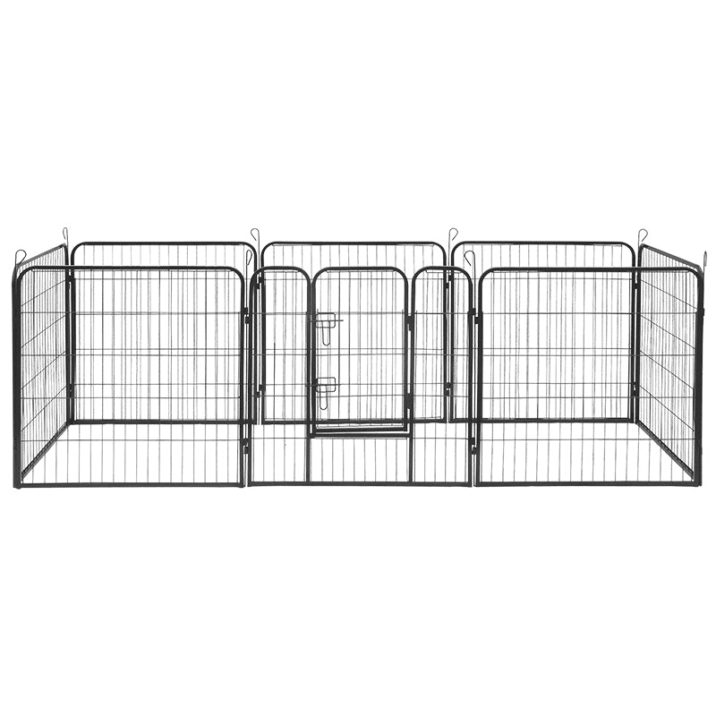 Țarc modular pentru câini cu 8 panouri de 80 × 80 cm Rebel RA-1207