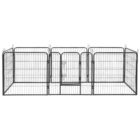 Țarc modular pentru câini cu 8 panouri de 80 × 80 cm Rebel RA-1207