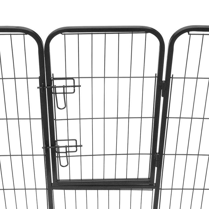 Țarc modular pentru câini cu 8 panouri de 80 × 80 cm Rebel RA-1207