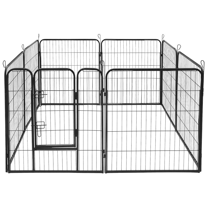 Țarc modular pentru câini cu 8 panouri de 80 × 100 cm pentru interior și exterior Rebel RA-1208