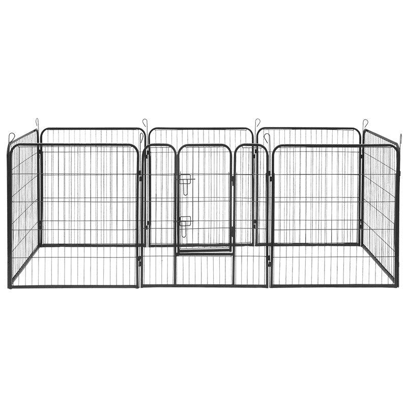 Țarc modular pentru câini cu 8 panouri de 80 × 100 cm pentru interior și exterior Rebel RA-1208
