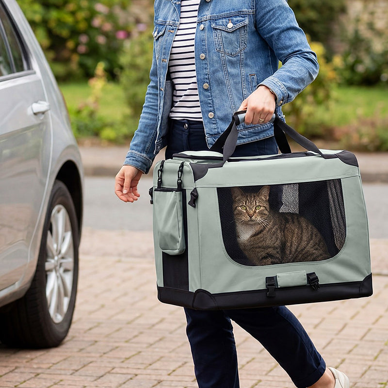 Geantă de transport animale pliabilă cu ventilație din plasă de 50 × 34 × 36 cm Rebel RA-1301