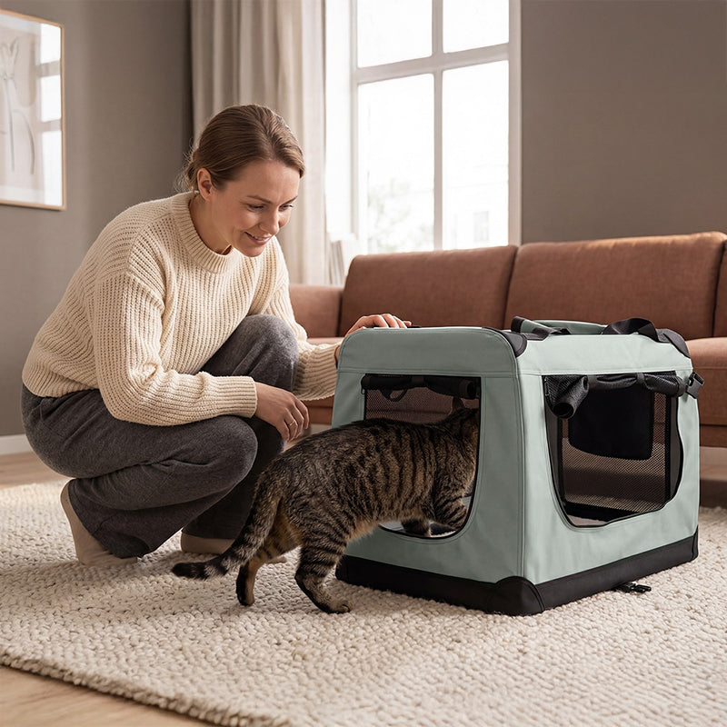 Geantă de transport pentru animale 70 × 52 × 50 cm cu pereți din plasă Rebel RA-1303