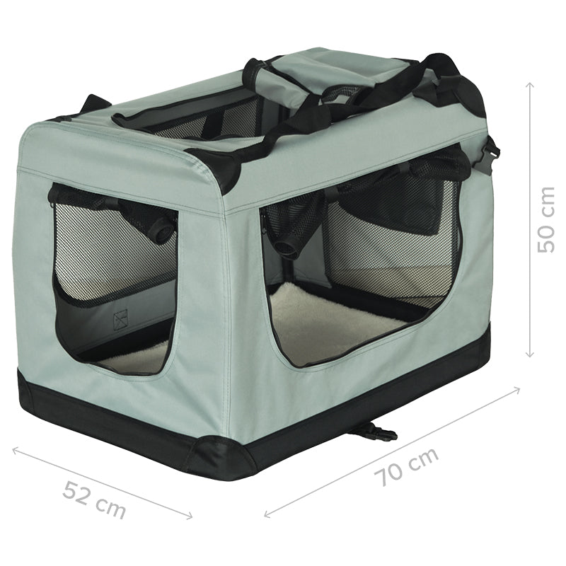 Geantă de transport pentru animale 70 × 52 × 50 cm cu pereți din plasă Rebel RA-1303