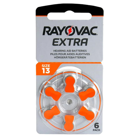 Baterii auditive zinc-aer mărimea 13 în blister de 6 bucăți Rayovac RAY-13-0