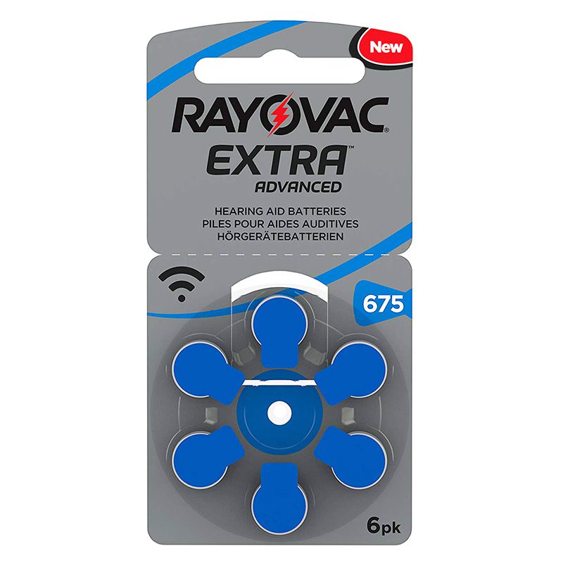 Baterii auditive 675 în blister de 6 bucăți Rayovac RAY-675