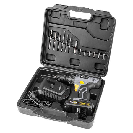 Mașină de găurit și înșurubat cu acumulator 20 V de 2 Ah Li-Ion cu cuplu de 30 Nm Rebel RB-1002