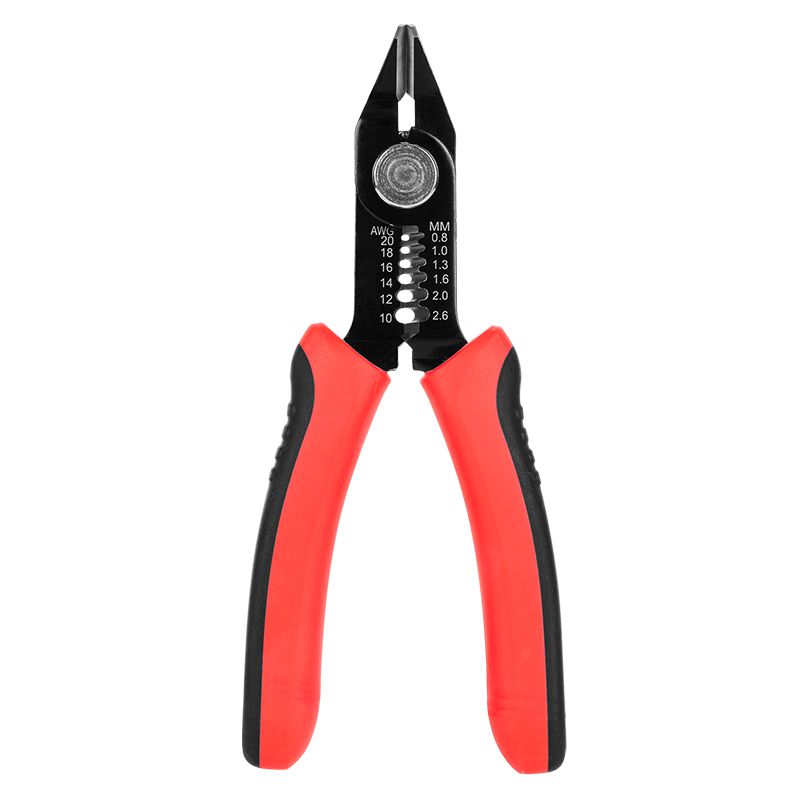 Clește dezizolare cablu cu mânere cauciucate, diametru 0.8-2.6 mm, Rebel RB-1009