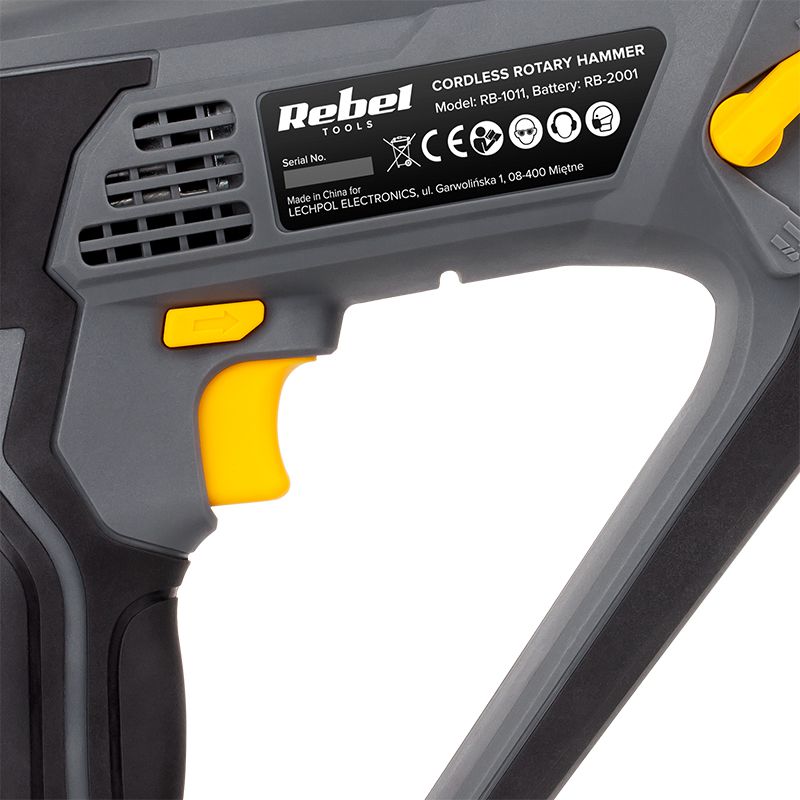 Mașină de găurit cu percuție 20 V fără acumulator și încărcător cu mandrină SDS Rebel RB-1011