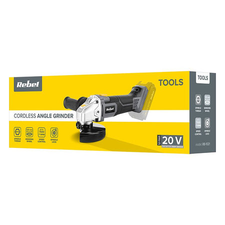 Polizor unghiular 20 V fără acumulator cu disc de 125 mm Rebel RB-1021