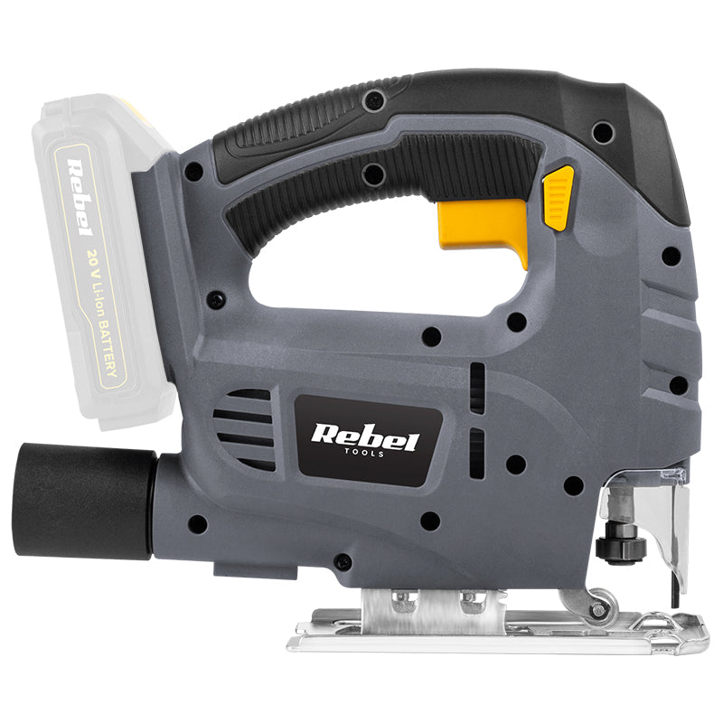 Fierăstrău pendular fără acumulator cu cursă de 18 mm și tăiere în lemn până la 65 mm Rebel RB-1031