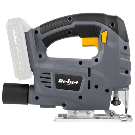 Fierăstrău pendular fără acumulator cu cursă de 18 mm și tăiere în lemn până la 65 mm Rebel RB-1031