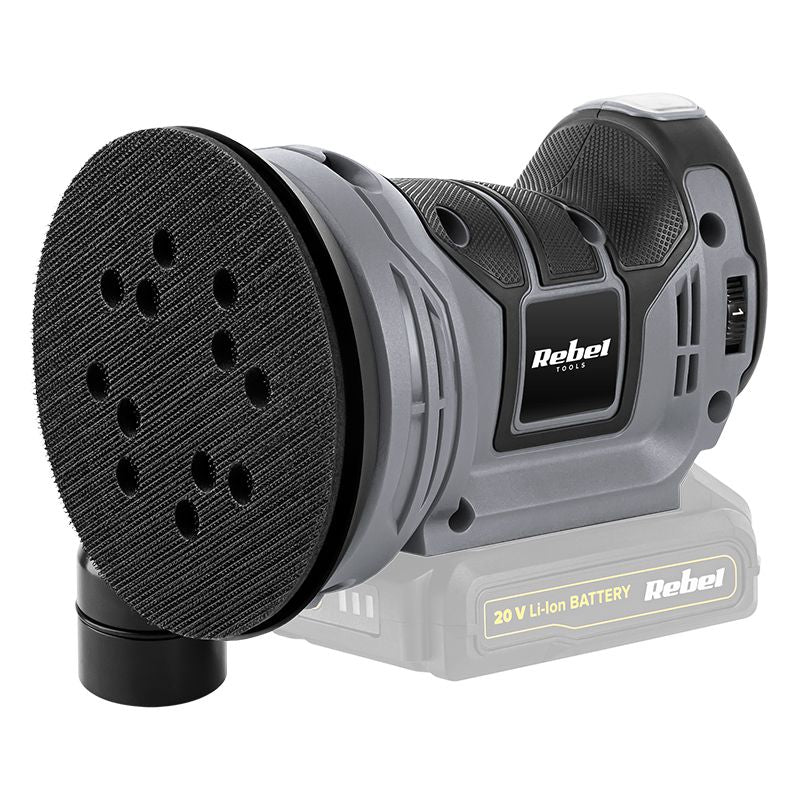 Șlefuitor orbital fără acumulator de 20 V cu taler de 125 mm Rebel RB-1059