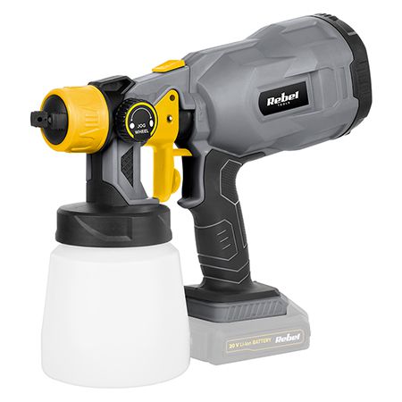 Pistol de vopsit 20 V cu duză de 1,8 mm și rezervor de 800 ml fără acumulator Rebel RB-1061