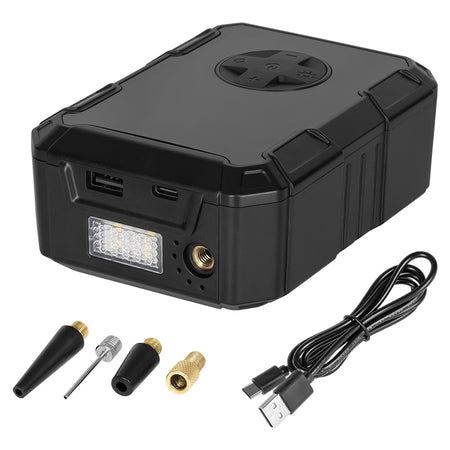 Compresor portabil cu acumulator 4000 mAh și presiune maximă 150 PSI Rebel RB-1062