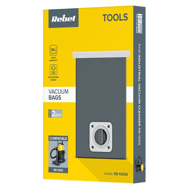 Set 2 saci pentru aspirator industrial Wet&Dry Rebel RB-1065B