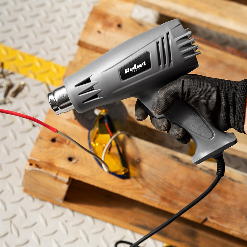 Pistol cu aer cald 1600 W, ergonomic, 2 trepte, Rebel RB-1098
