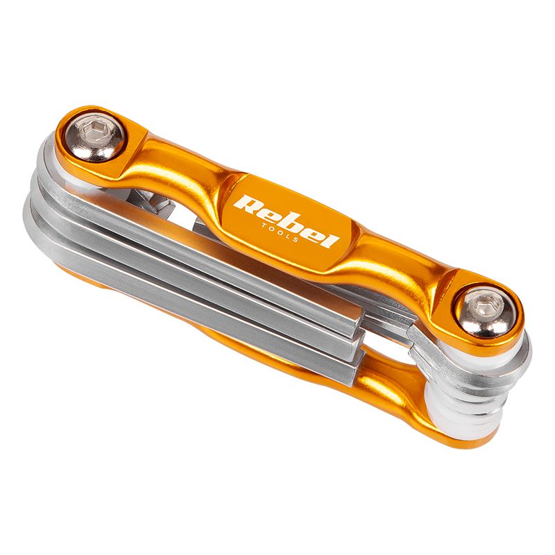 Set briceag cu 8 chei imbus 1,5-6 mm din oțel crom-vanadiu Rebel RB-1106