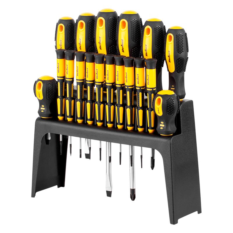 Stand șurubelnițe 18 bucăți cu precizie Rebel RB-1109