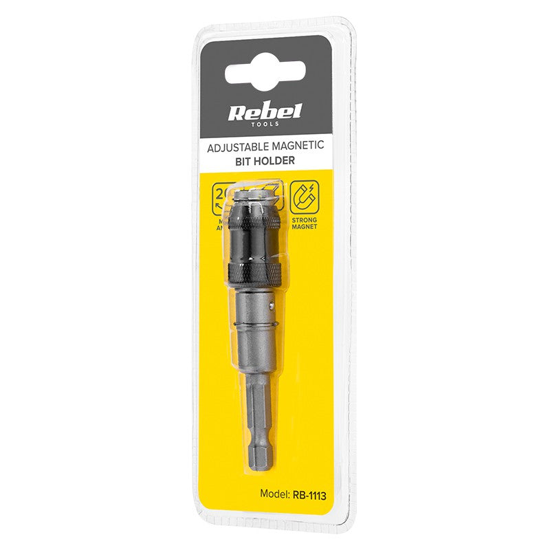 Adaptor magnetic ajustabil pentru biți, extensie cap înclinabil Rebel RB-1113