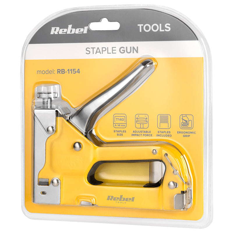 Capsator tapițerie cu forță reglabilă pentru capse 4-14 mm tip T140 Rebel RB-1154
