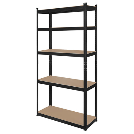 Raft metalic cu 5 polițe MDF 180 × 90 × 40 cm și sarcină totală 750 kg Rebel RB-1251B