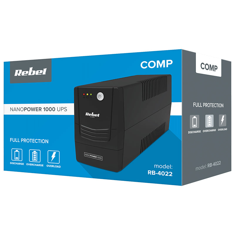 UPS offline Nanopower cu undă modificată și protecții, Rebel