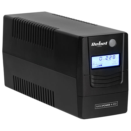 UPS OFFLINE NANOPOWER PLUS cu ecran LCD și protecții Rebel