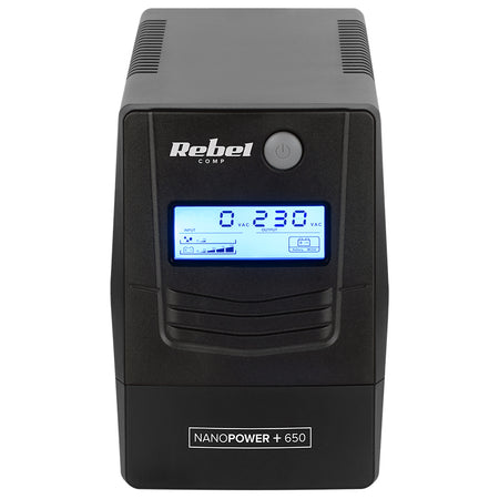 UPS OFFLINE NANOPOWER PLUS cu ecran LCD și protecții Rebel