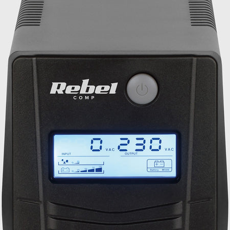 UPS OFFLINE NANOPOWER PLUS cu ecran LCD și protecții Rebel