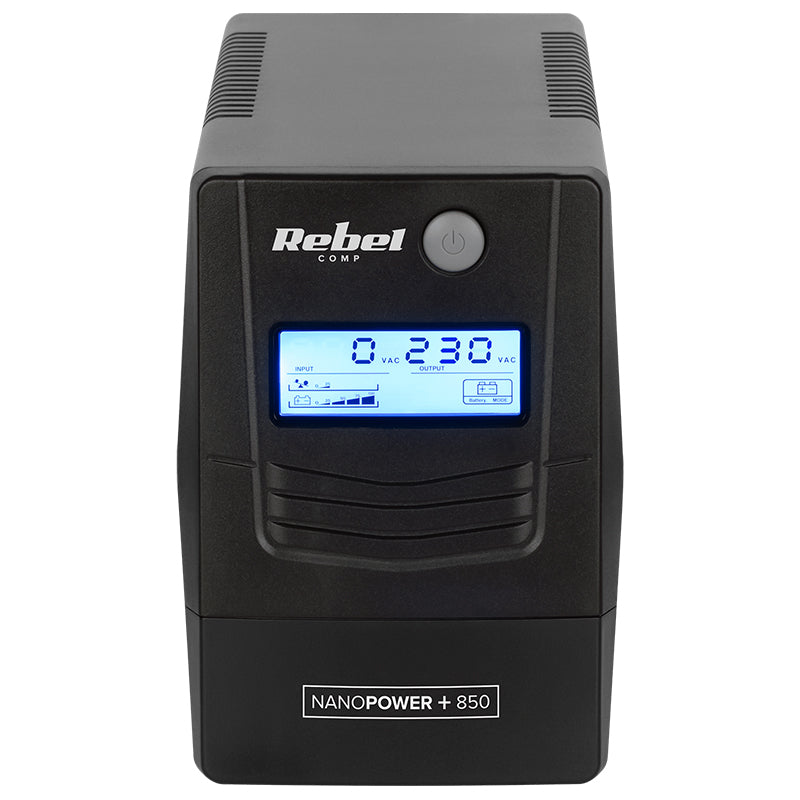 UPS OFFLINE NANOPOWER PLUS cu ecran LCD și protecții Rebel