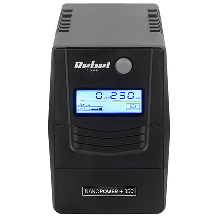 UPS OFFLINE NANOPOWER PLUS cu ecran LCD și protecții Rebel