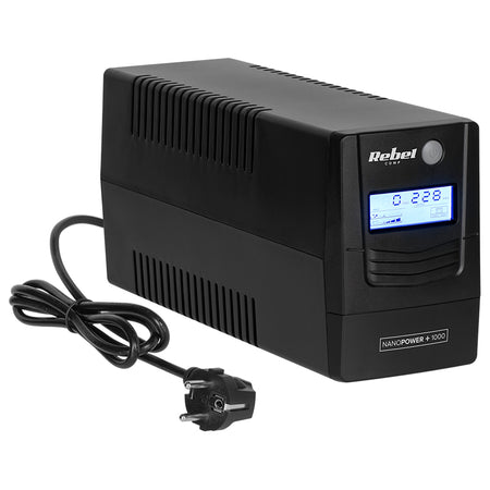 UPS OFFLINE NANOPOWER PLUS cu ecran LCD și protecții Rebel