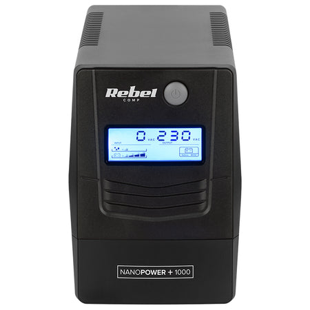 UPS OFFLINE NANOPOWER PLUS cu ecran LCD și protecții Rebel