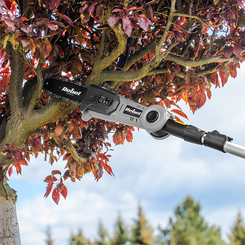 Trimmer gard viu telescopic + drujbă 20V fără acumulator Rebel RB-5005.1
