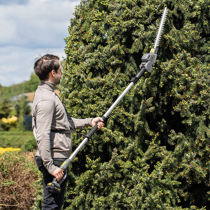 Trimmer gard viu telescopic + drujbă 20V fără acumulator Rebel RB-5005.1