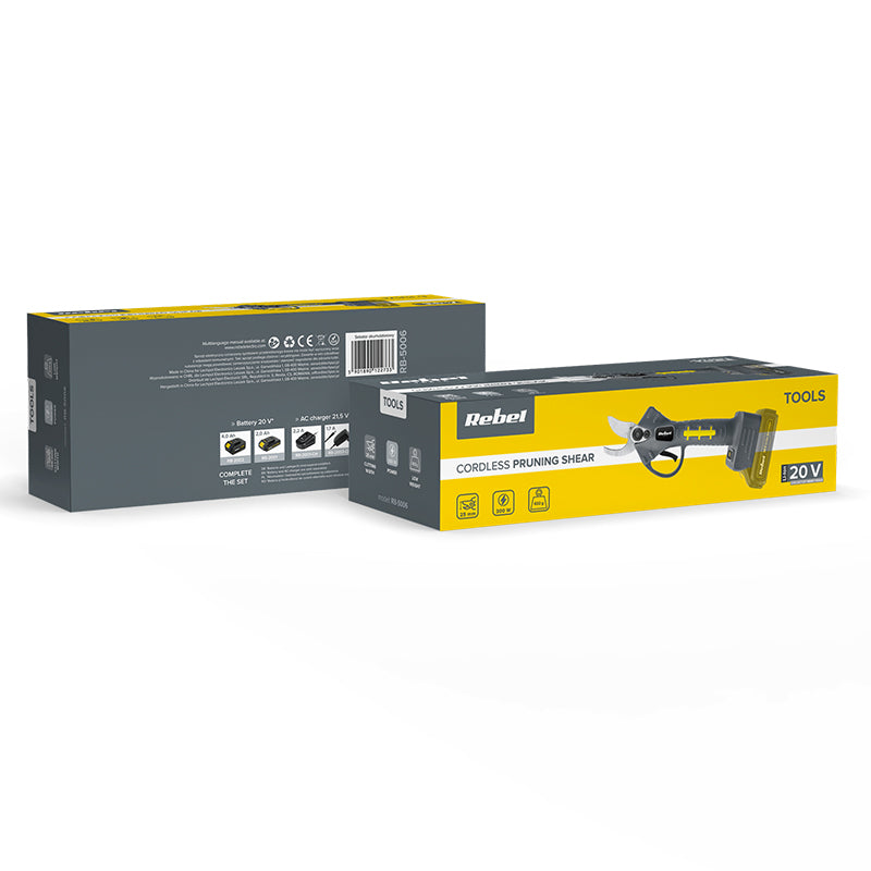 Foarfecă de grădină fără acumulator, 300 W, tăiere 25 mm, Rebel RB-5006